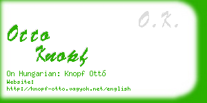 otto knopf business card